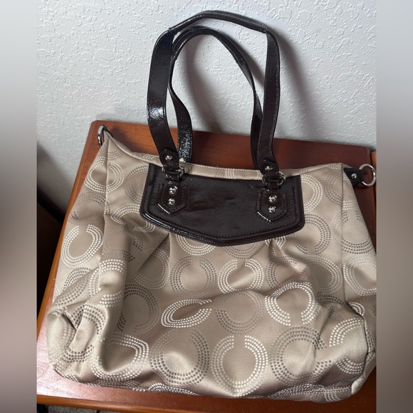 Coach Gold Brown Tone Metallic purse Bag - Picture 4 of 8